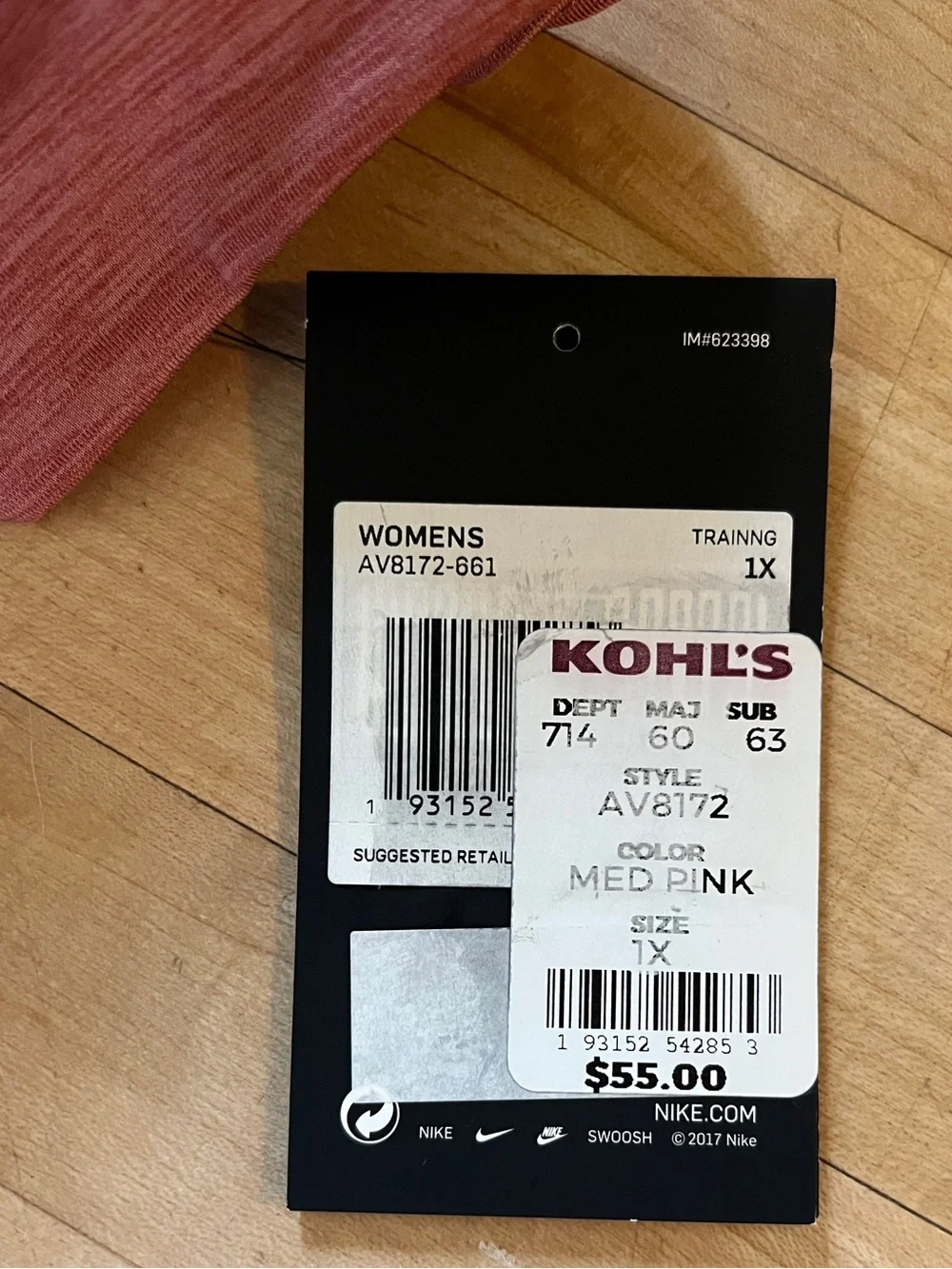 Women’s Nike pink leggings, size 1X